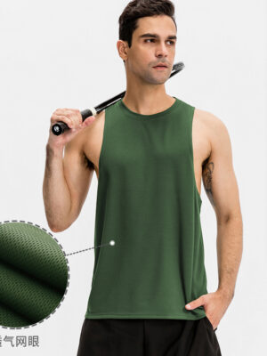 Men's Loose Sports Vest Fitness Running Basketball Training Sleeveless Waistcoat Breathable Quick-drying Top 01107