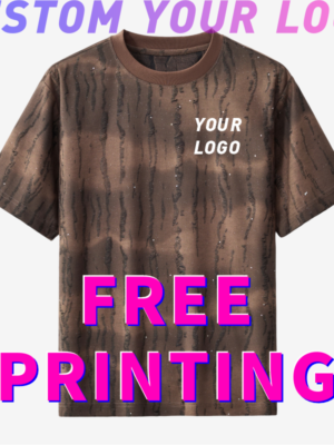 Custom T-shirt free print logo images vintage Distressed Short sleeves clothes cultural shirts men's women's Casual Tear tee