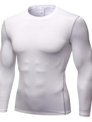 Men's Tight Training PRO Sports Fitness Running Long Sleeve Sweat Quick Dry Clothes Long Sleeve Shirt T-shirt Clothes 1019